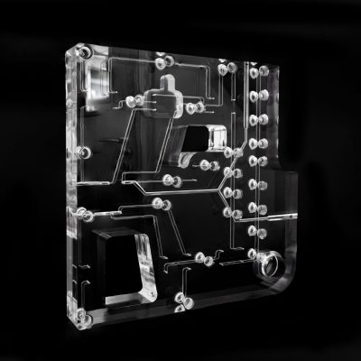 plastic machining in medical devices micro fluidic manifold