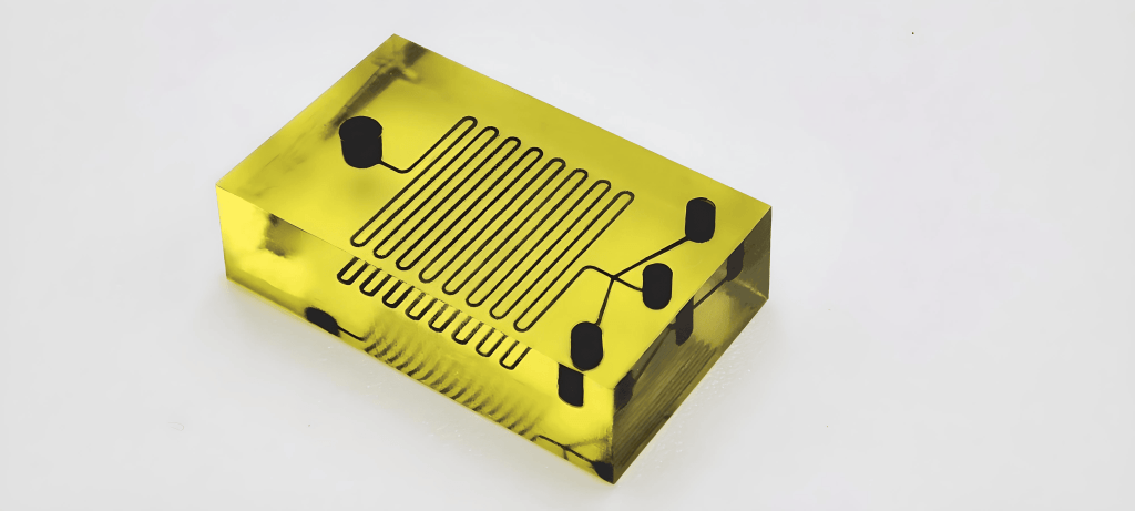 micro 3d printed serpentine mixer